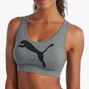 PUMA Women's NWT Seamless Padded Sports Bra | Heather Grey | Size 2XL